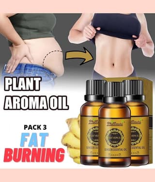 Phillauri rganics Ginger Essential oil For Belly Fat Men & Women Shaping & Firming Oil 90 mL Pack of 3