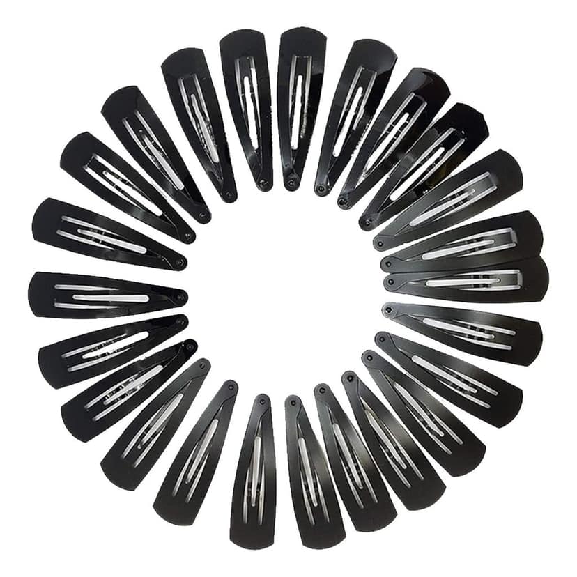 24pcs Black Tic Tac Hair Pins