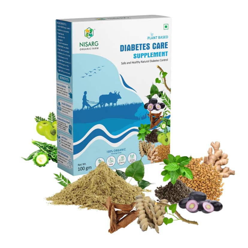 Nisarg Diabetes Care Supplements Powder 100g Natural Herbal Support for Daily Wellness