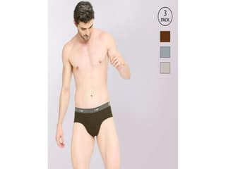 VIP Fresh Men's Cotton Briefs-Assorted Colours (Pack of 3) - 85