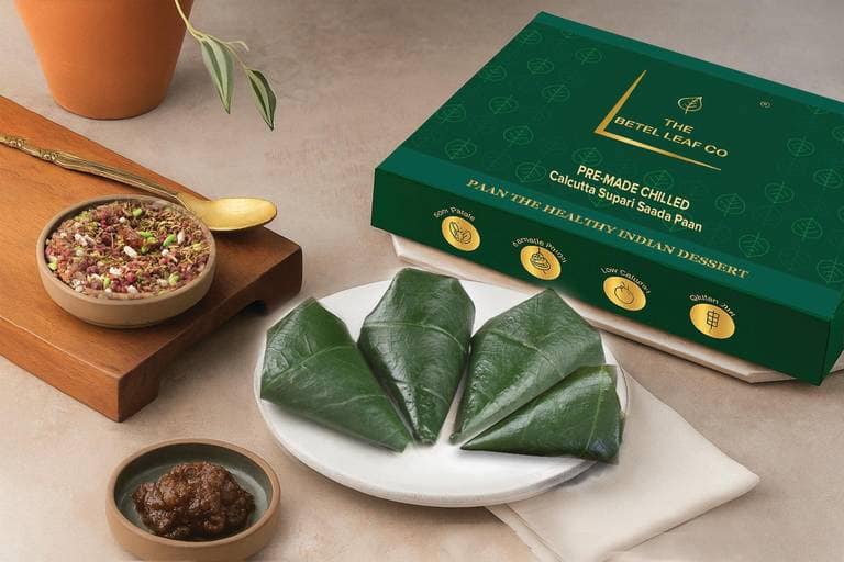 Pre Made Chilled Calcutta Supari Saada Paan (pack Of 4)