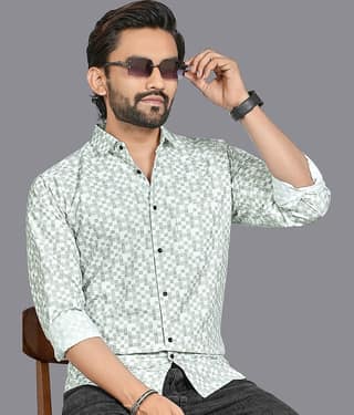 ADWYN PETER 100% Cotton Regular Fit Printed Full Sleeves Men's Casual Shirt - Multicolor 2 ( Pack of 1 )