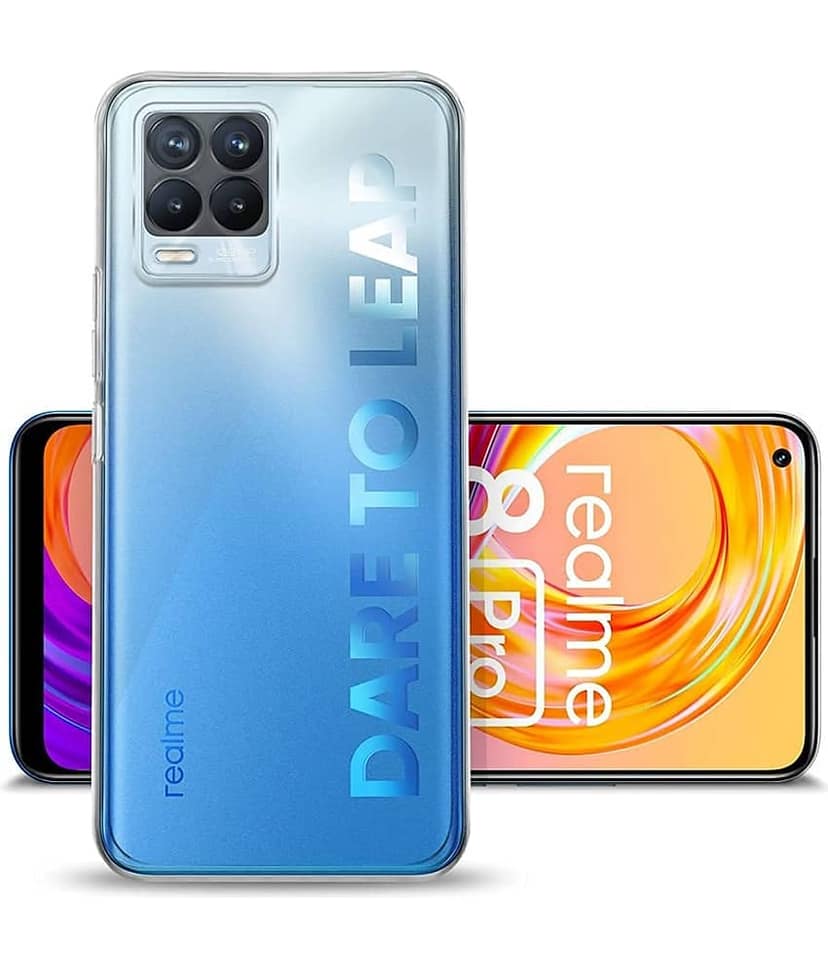 ZAMN - Transparent Silicon Silicon Soft cases Compatible For Realme 8 ( Pack of 1 ) view 2
