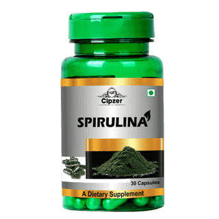 Cipzer Spirulina Capsules (60 Capsules): Superfood Algae for Immunity, Detoxification, and Optimal Wellness