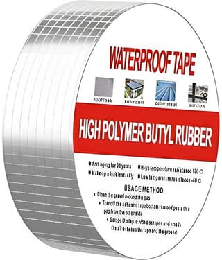 Leakage Repair Waterproof Tape for Pipe Leakage Roof Water Leakage Solution (5 Meter), Waterproof Leakage Repair Adhesive Aluminium Foil Butyl Tape for Pipe Roof, roof leakage tape, Adhesive Tape, Leakage Repair Tape, Waterproof Leakage Repair tape