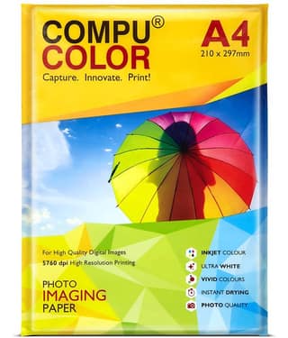 COMPUCOLOR RESIN COATED TRUE Photo Glossy Photo Paper 270GSM (A4 size, 20 sheets)