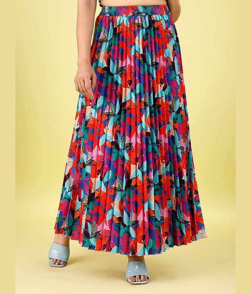 ZWERLON Orange Crepe Women's A-Line Skirt ( Pack of 1 )