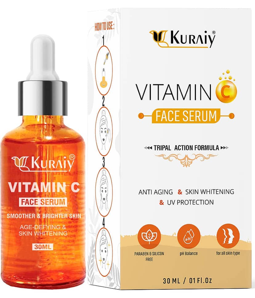 KURAIY Vitamin C Face Serum For Radiant Glow For All Skin Type 30ml ( Pack of 2 )