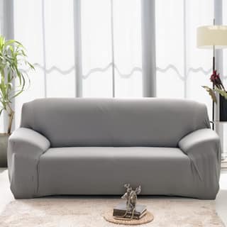 PENTHOOM Elastic Sofa Cover 3 Seater Fully Covered| Plain Sofa Cover Big Elasticity Sofa Cover with High-Density Fabric | Perfect Size Couch Cover Sofa Slip Cover