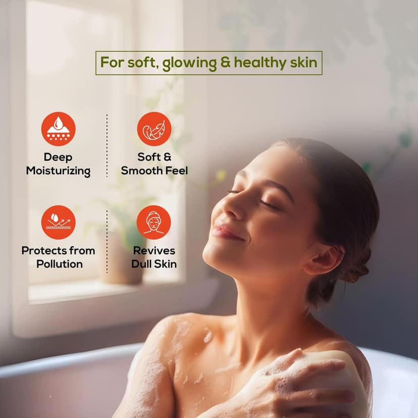 Biosash Natural Seabuckthorn Bathing Bar (Pack of 5) | Antioxidant-Rich Soap for Deep Nourishment, Collagen Boost, and Youthful, Radiant Skin (5 Pcs) (100 x 5 = 500gm) view 3