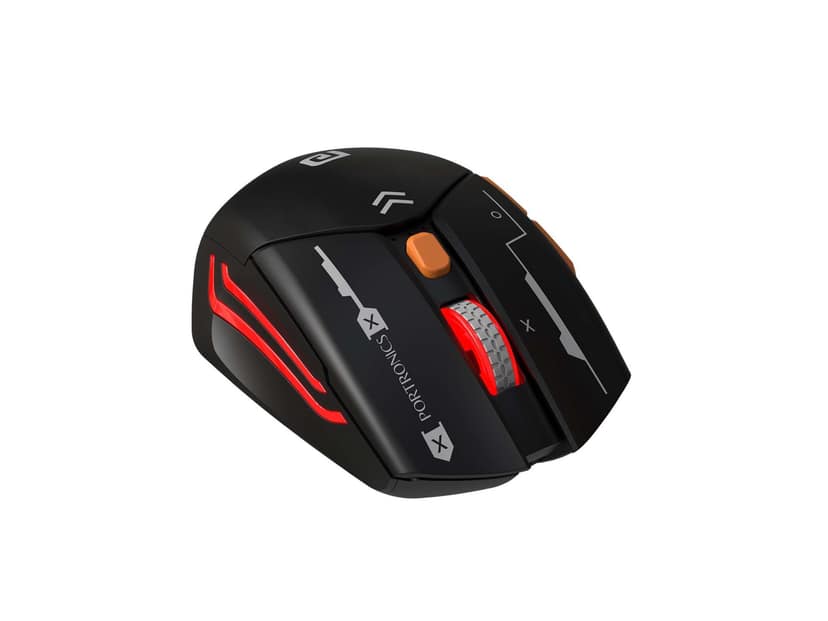 Portronics Vader Max Bluetooth 5.3 & 2.4 GHz, 6-Button Control, DPI Up to 2400, Rechargeable Mouse - Black