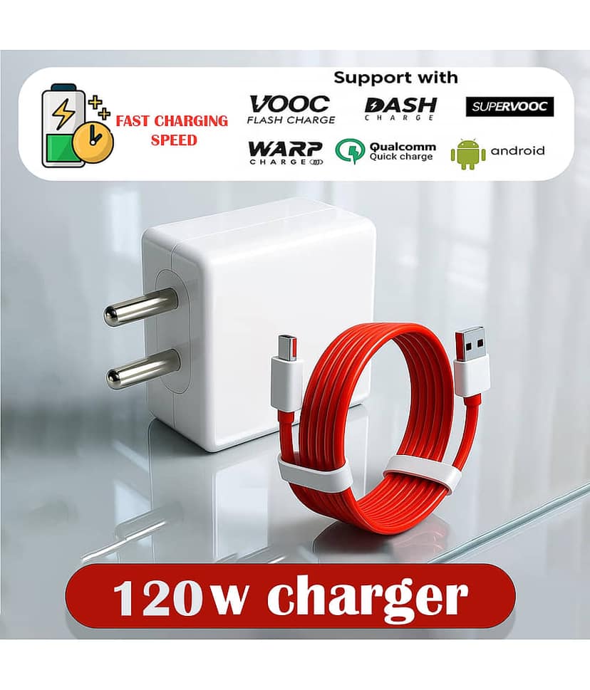 120W Super Fast Charger Adapter with USB-C Power Delivery | Compatible with Laptops, Smartphones & Tablets | Universal Charging Block with Smart Protection for Safe & Efficient Charging