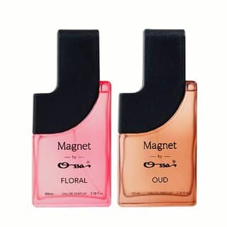 Ossa Magnet Floral And Oud Unisex Eau De Parfum Combo Long Lasting Fragrance Perfume for Men Women (Pack of 2)