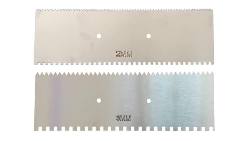 MD Style Square Notch Metal Trowel Fix Thickness for Flexible Resin Spreader Set, Reusable Trowel Scrapers for Epoxy, Fillers, Putty,Spackling Paste