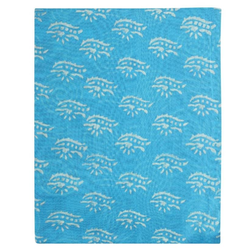 HANDLOOM CHANDERI 03 PCS DABU PRINTED SUIT (SKU - 1RDS01270221 Suit 98)