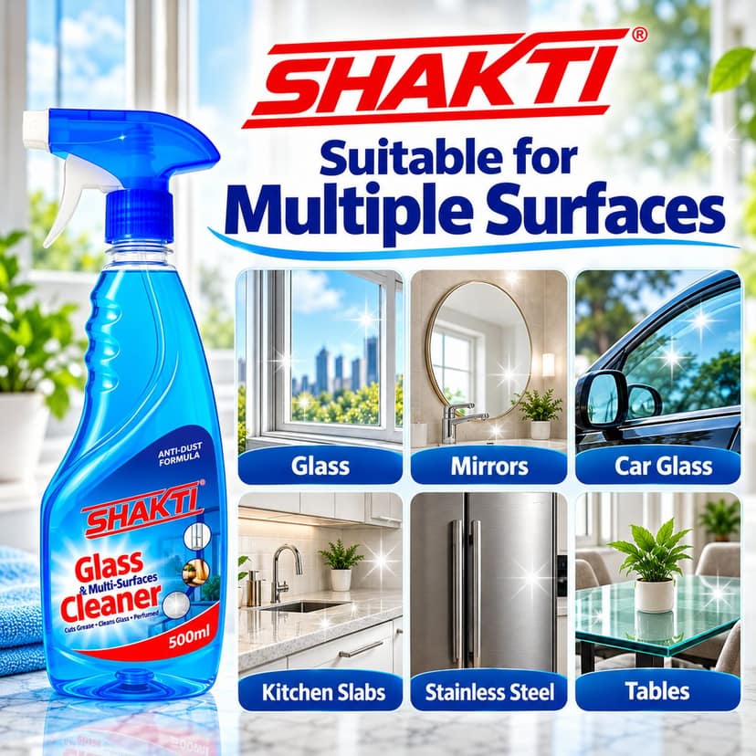 SHAKTI Glass & Multi Surface Cleaner 500 Ml - 6 Pcs Combo view 5