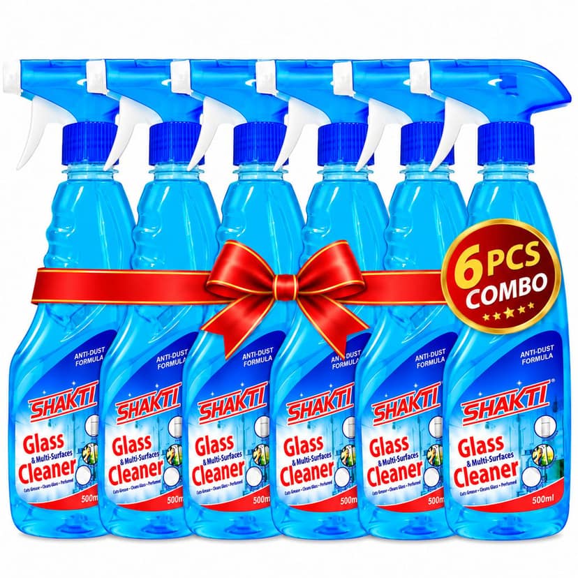 SHAKTI Glass & Multi Surface Cleaner 500 Ml - 6 Pcs Combo view 6