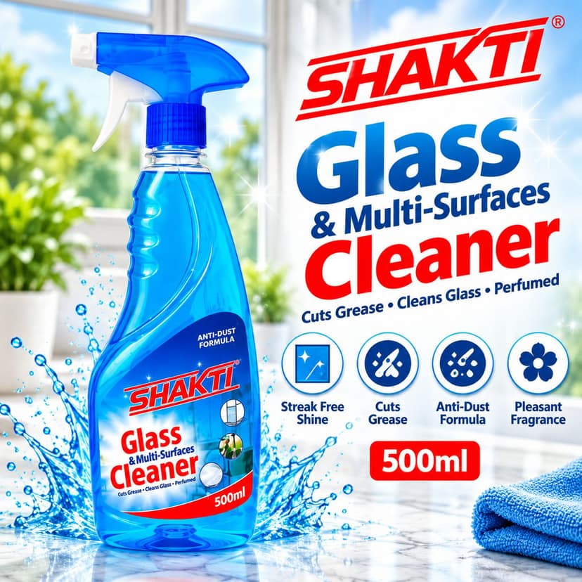 SHAKTI Glass & Multi Surface Cleaner 500 Ml - 6 Pcs Combo view 7