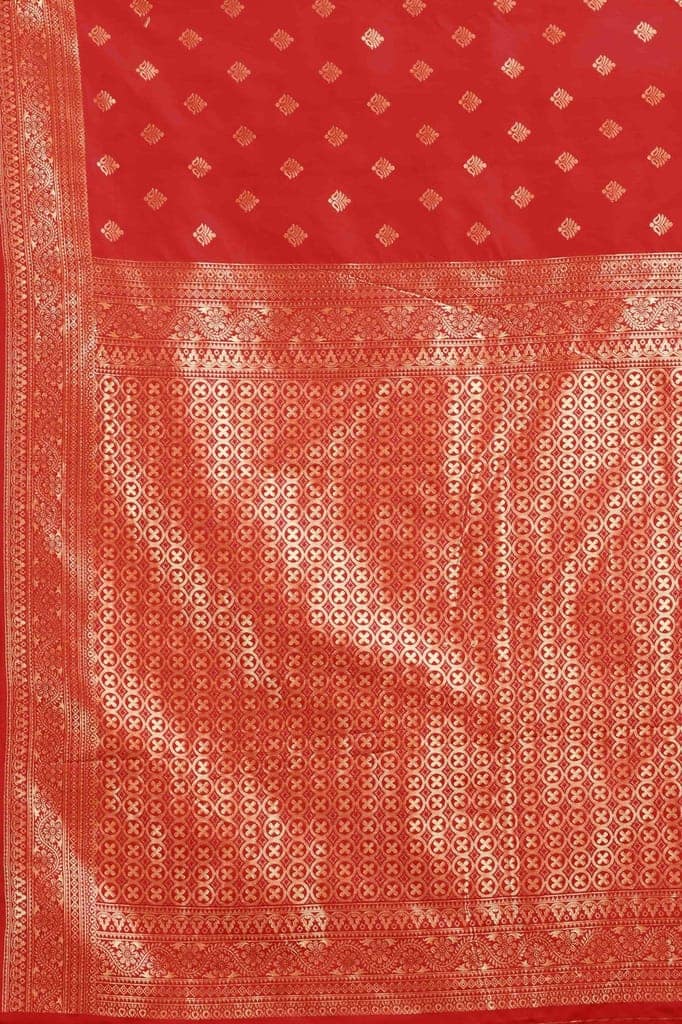 Women's Art Silk Zari Woven Saree With Unstiched Blouse Piece view 6