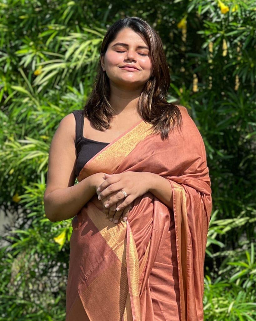 Handloom Jayashree Silk Saree Light Brown Color with Running Blouse-2701 view 5
