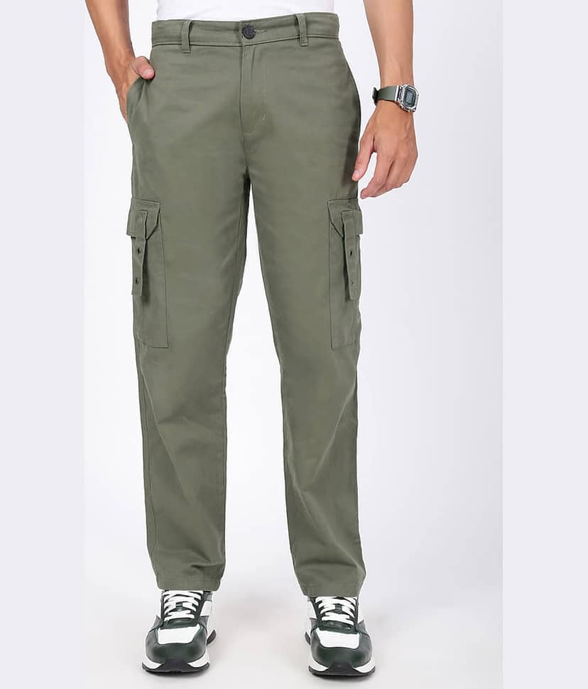 Bene Kleed Relax Men's Cargos - Olive ( Pack of 1 ) view 2
