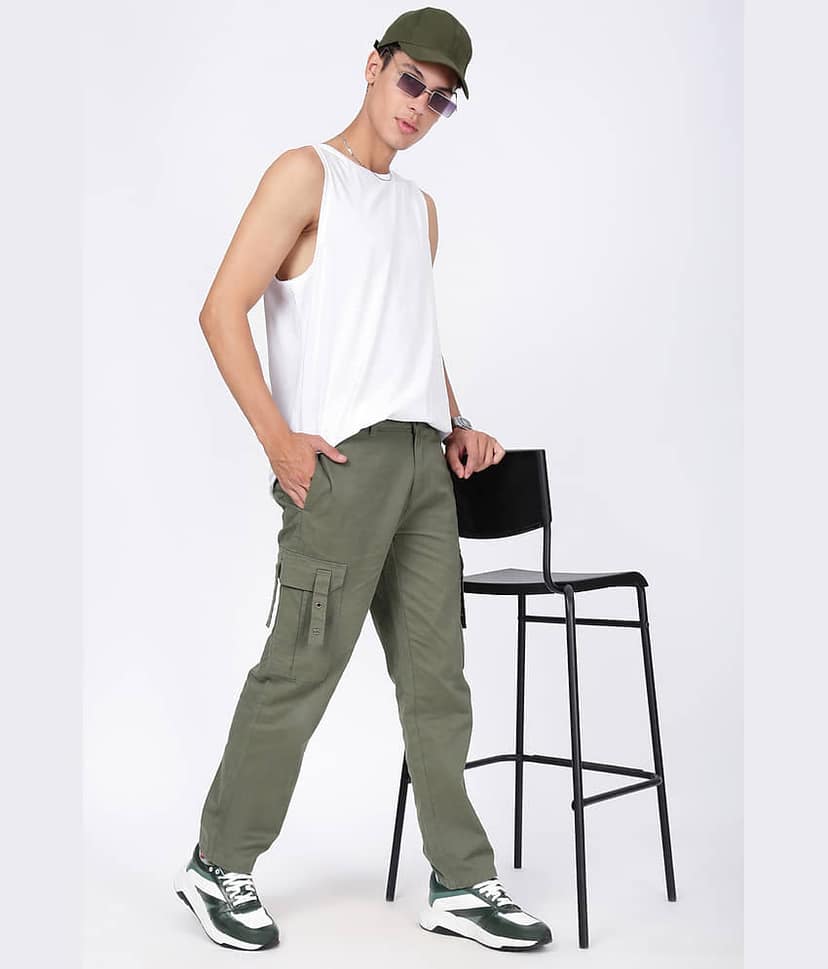 Bene Kleed Relax Men's Cargos - Olive ( Pack of 1 ) view 6