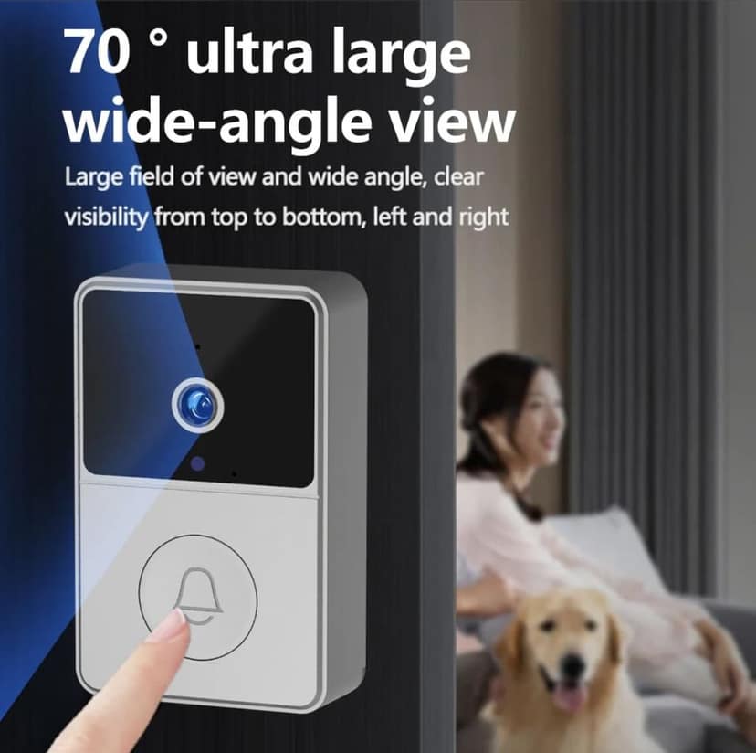 AUSHA Smart Video Doorbell with 4.3” LCD Display | Two-Way Audio, IR Night Vision | Door Camera Without Wi-Fi view 3