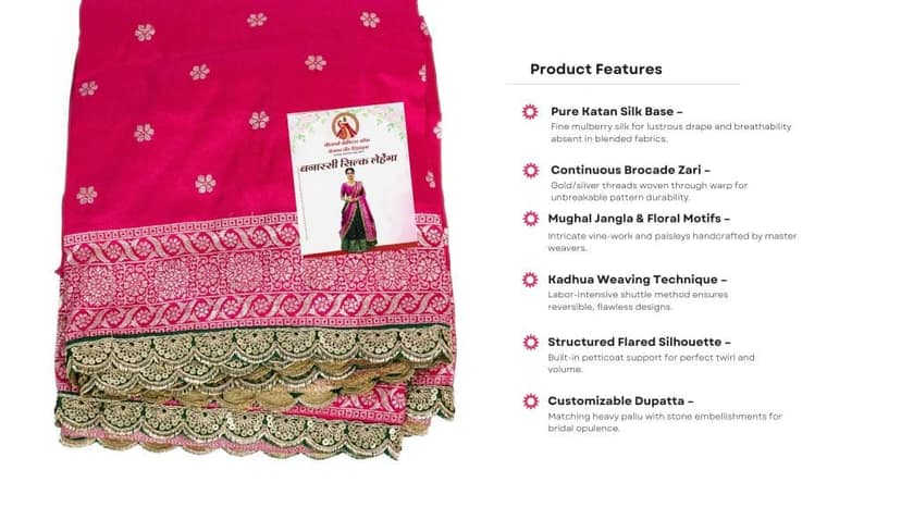 Banarsi silk Lehnga 1 Piece Each view 3