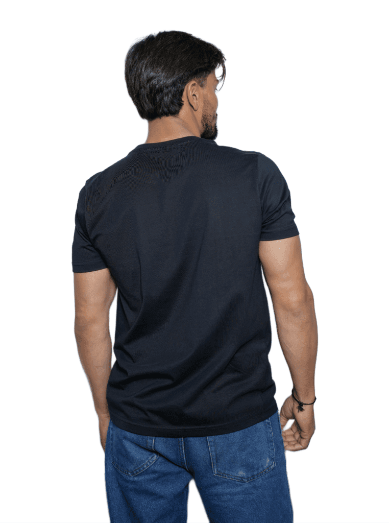 Premium Cotton Men's Classic Series Round Neck Half Sleeve T-Shirt by Rori | Solid Color | Made in India view 4