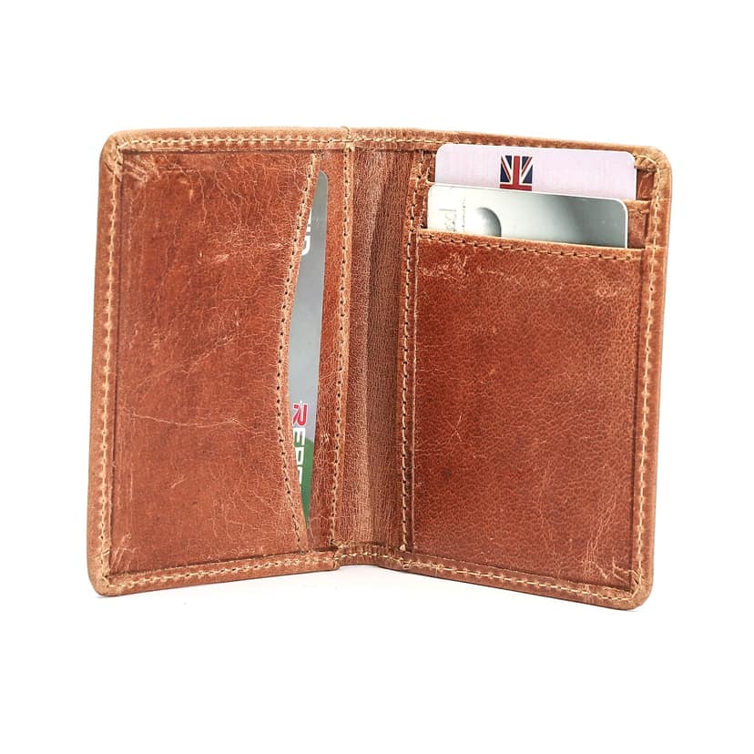 Vital King Men & Women Trendy Tan Genuine Leather RFID Card Holder (6 Card Slots) view 7