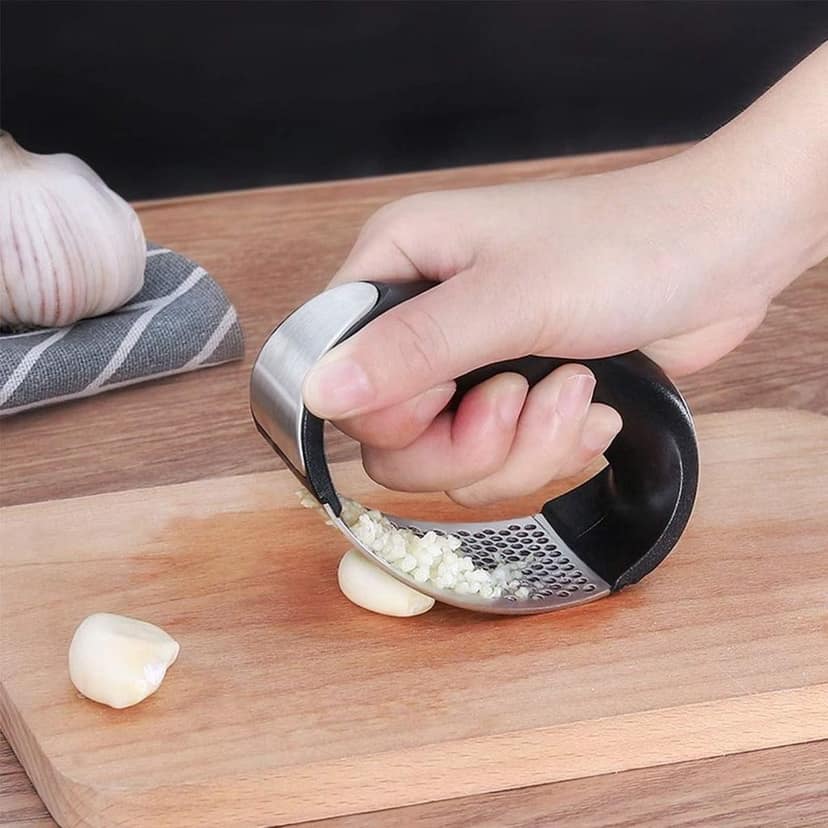 Wholesale Item - STEEL GARLIC PRESS WITH HANDLE - MOQ 37 Pieces view 2