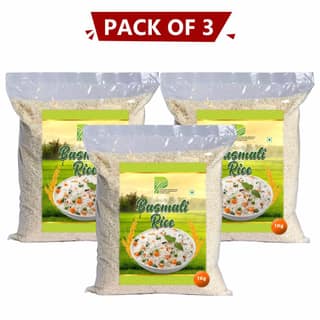 The Padmavathi Mahila Basmati Rice - Pack of 3 (1Kg each)