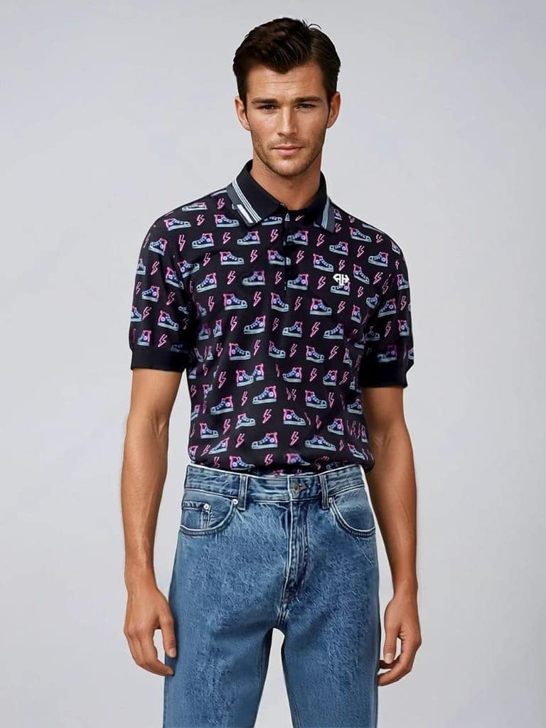 AH Sneaker Head Black Classic Polo