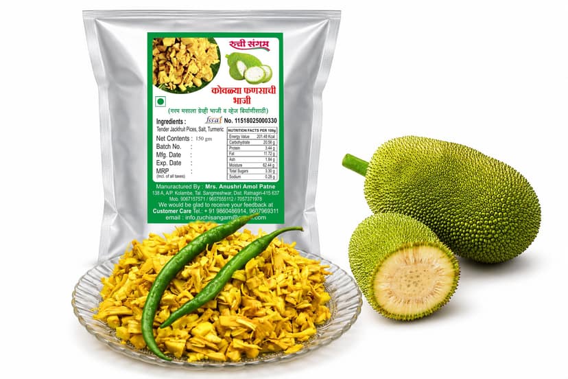 Traditional Tender Jackfruit Vegetable Preparation (Kovlya Fanasachi Bhaji)
