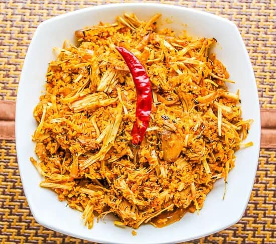 Traditional Tender Jackfruit Vegetable Preparation (Kovlya Fanasachi Bhaji) view 3