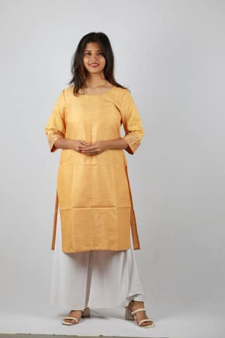 The Rashmi Shikha Yellow Occur Women Long Kurti