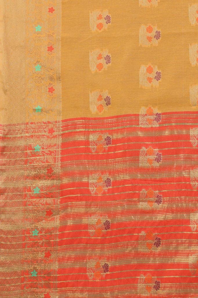 Women's Pure Cotton Woven Saree With Unstiched Blouse Piece view 6