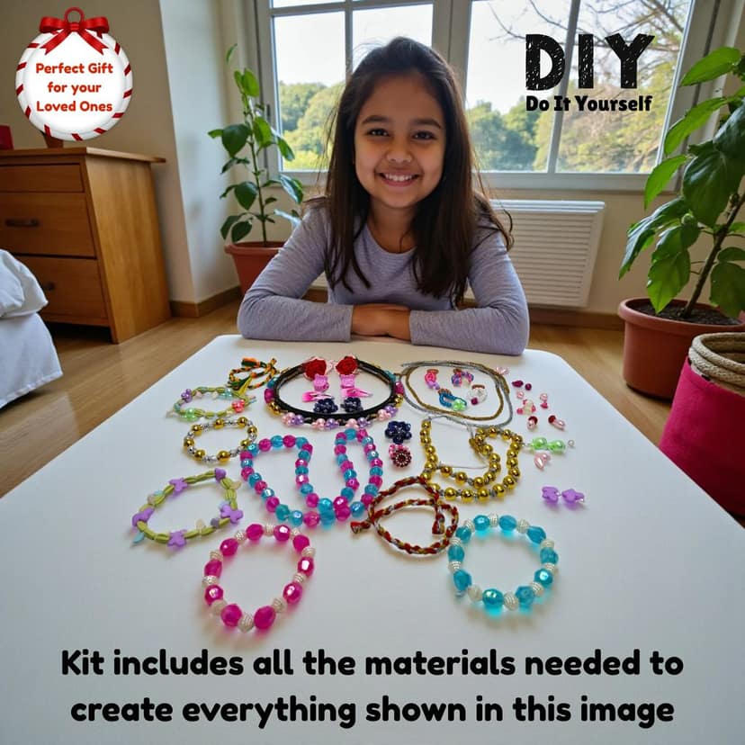 DIY Jewelry and Bracelet Making Kit – Create Your Own Bracelets, Necklaces and Accessories Creative Craft Set