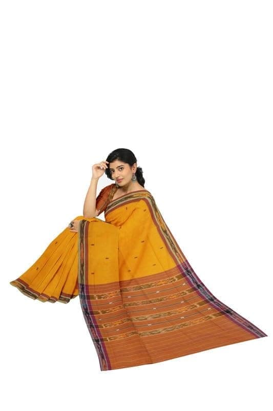 APCO Handloom (A Andhra Pradesh Govt Emporium)- Women's Traditional Pure Handloom Dulla Cotton Saree | DL0053 view 4