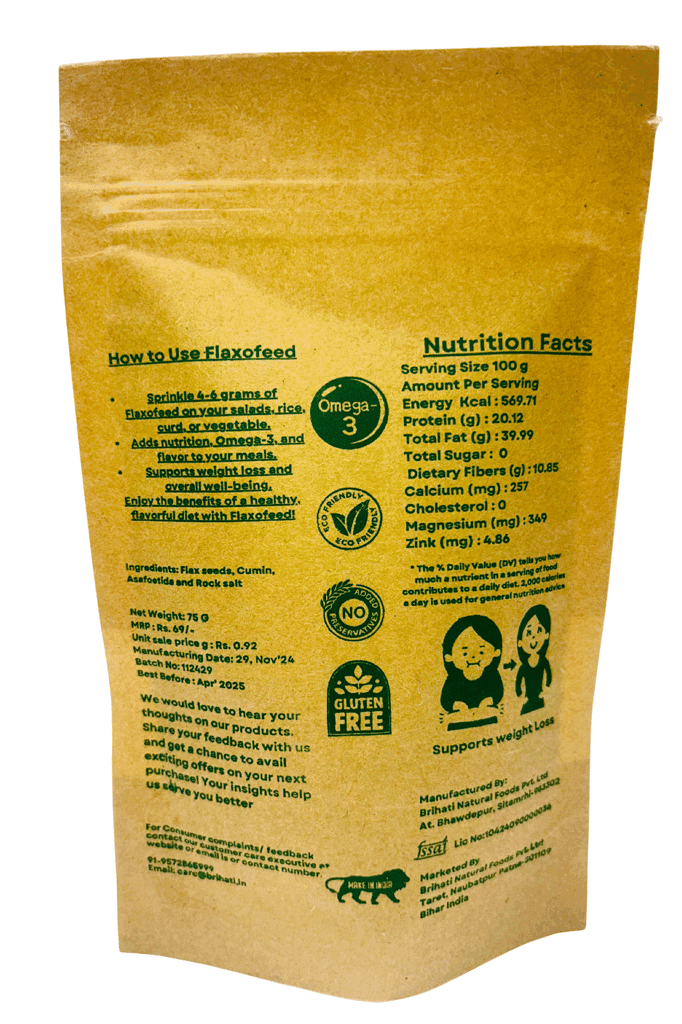 Flaxofeed ( PREMIUM ROASTED FLAXSEEDS) view 2