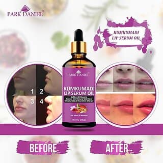 PARK DANIEL Premium Kumkumadi Lip Serum For Shiny and Dry Lips- Ideal for Men and Women (30 ml) (30 ml, Berry Red)