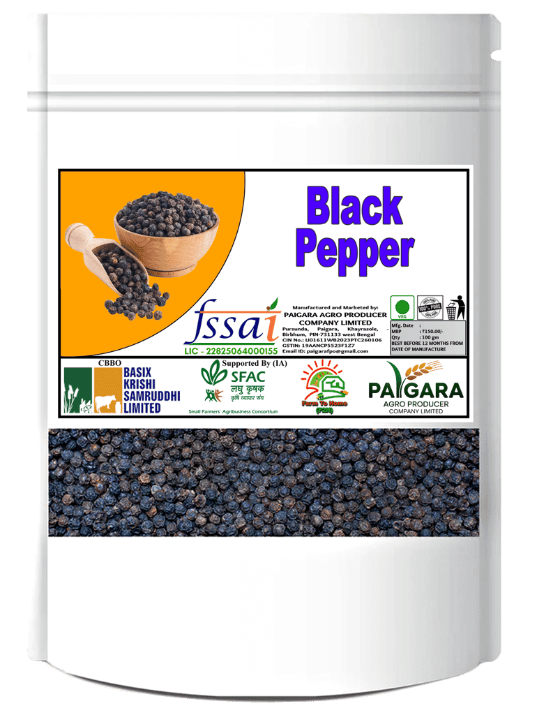 Premium Whole Black Pepper | Kali Mirch Whole Spices - 100g