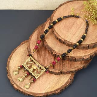 Dhokra Queens Handcrafted Tribal Necklace (1TMTNCKCG04470)