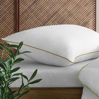 Sleepsia Large Fluffy Ultra Soft Hotel Pillows - Comfortable Machine Washable Down Alternative Fiber Filler Pillow for Side Back and Front Sleepers (27LX17WX5H) Pack of 1