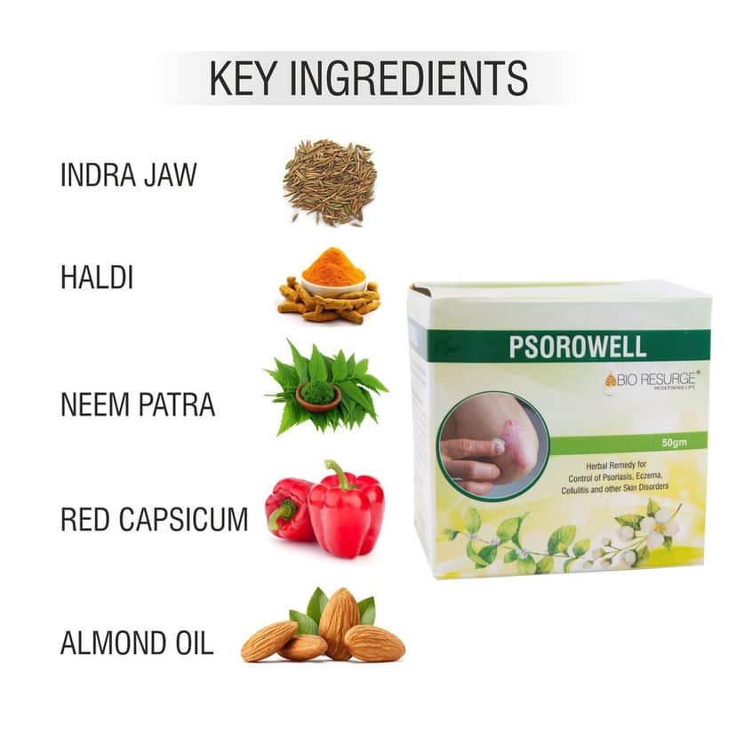 Bio Resurge Psorowell Herbal Remedy for Control of Psoriasis Eczema, Cellulitis and other Skin Disorders view 3