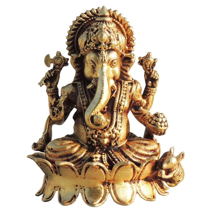 Brass Showpiece Ganesh Ji God Idol Statue (BSMAS1704 G) view 2