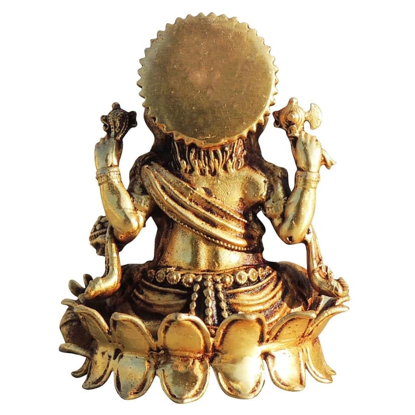 Brass Showpiece Ganesh Ji God Idol Statue (BSMAS1704 G) view 3