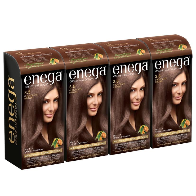 Enega No Ammonia Chocolate Brown Hair Color Cream 120ml