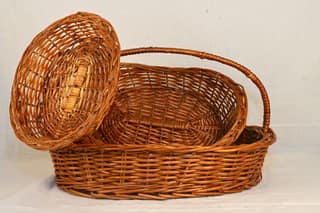 Set of 3 Wicker Picnic Baskets