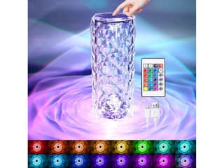 16 Color Changing Rose Crystal Diamond Table Lamp